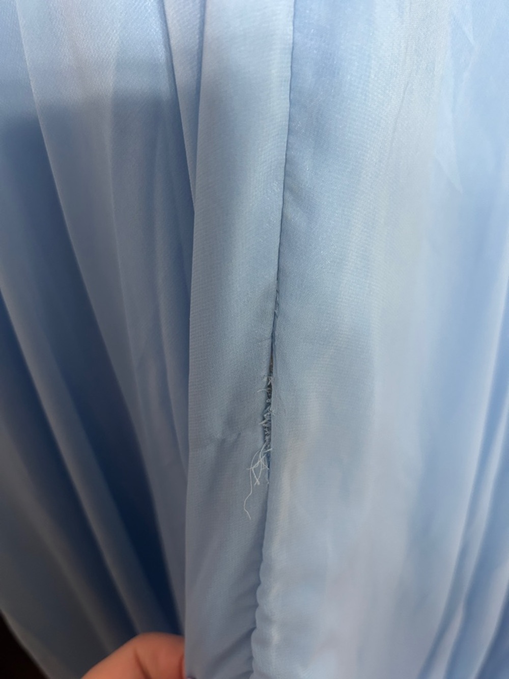 Light Blue Beaded V-Neck prom or event Dress - Picture 9 of 11